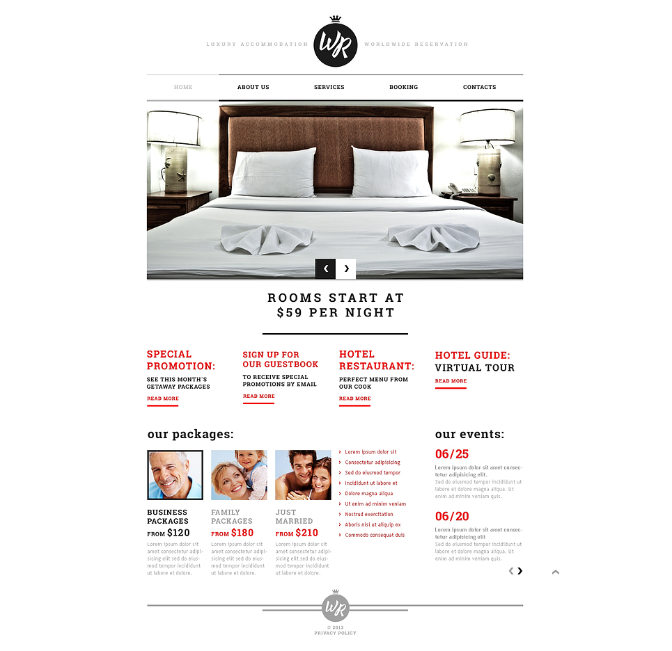 Hotels Responsive Website Template New Screenshots BIG