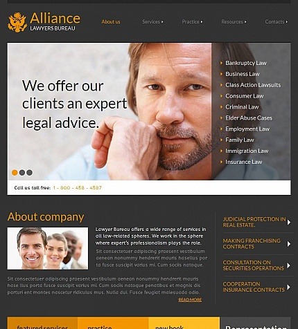 Law Firm Premium Facebook HTML CMS Theme Big Screenshot Law Firm Facebook HTML CMS Template Facebook Screenshot
