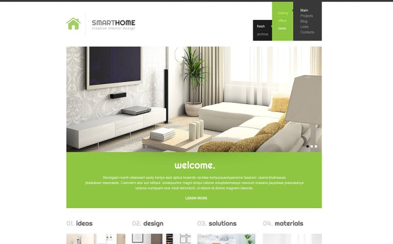 Modern Interior Design WordPress Theme #45267 Modern Interior Design WordPress Theme #45267