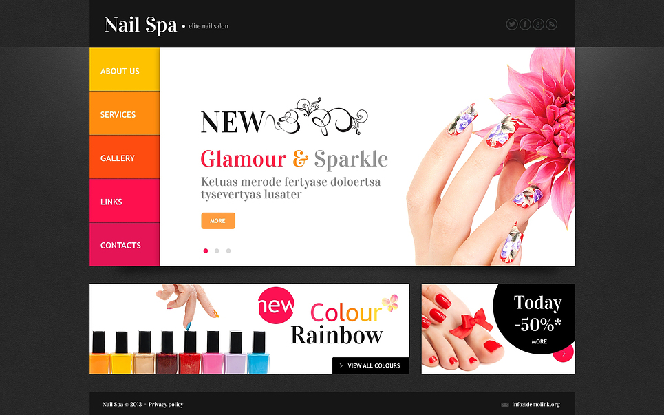 Nail Salon Website Template 45260