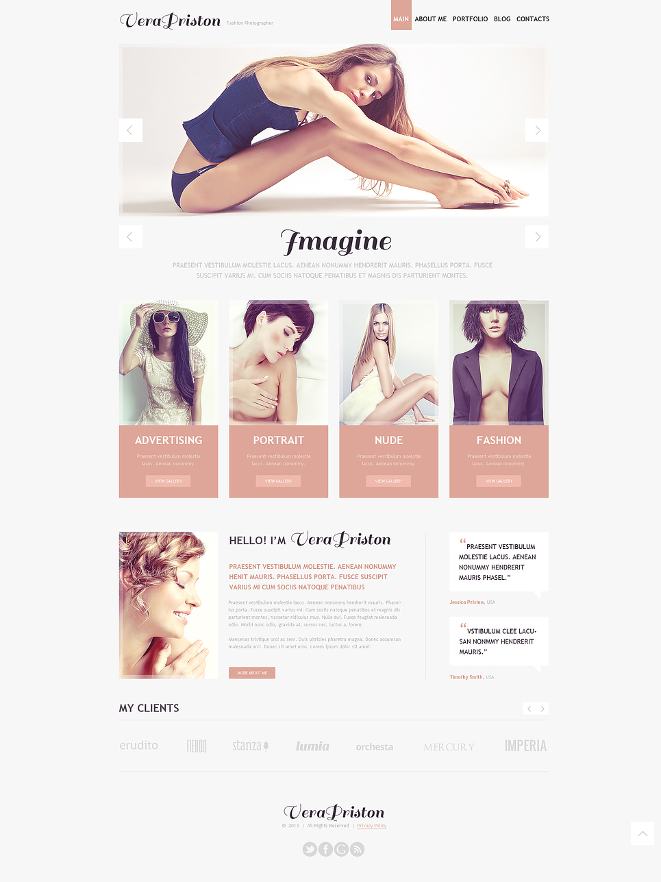 Photographer Portfolio Responsive Website Template New Screenshots BIG