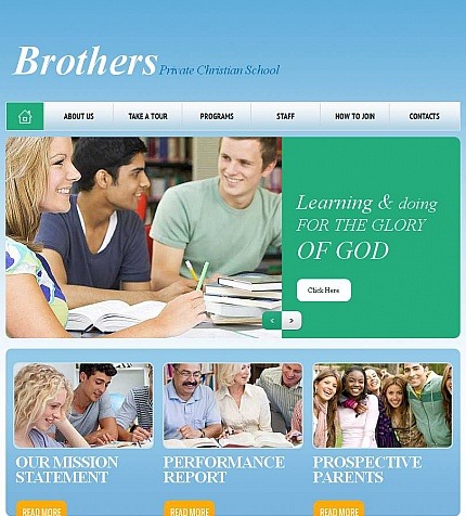 Religious School Premium Facebook HTML CMS Template Big Screenshot Religious School Facebook HTML CMS Template Facebook Screenshot