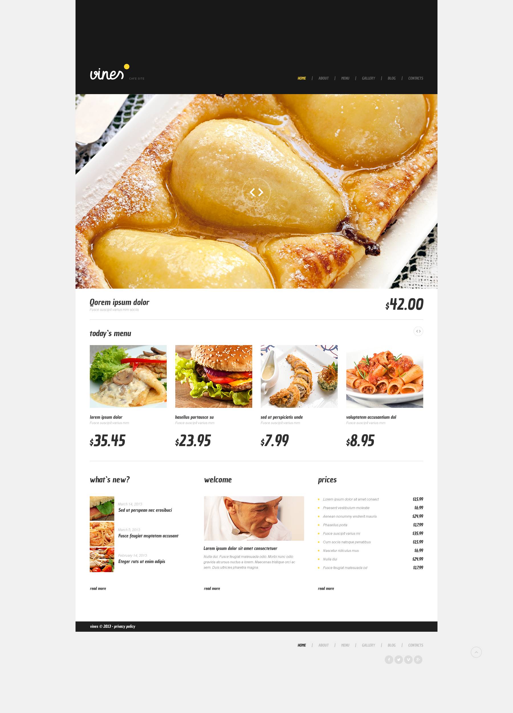 Responsive Cafe Wordpress #45241 - Ekran resmi