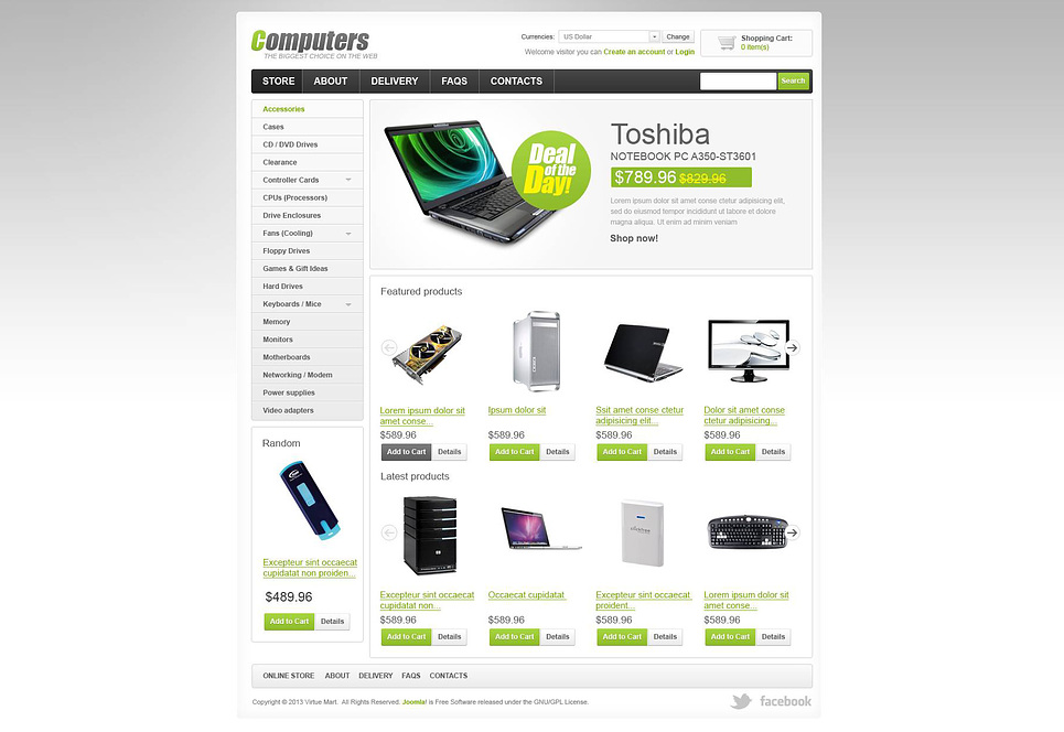 Simple Computers Store VirtueMart Template New Screenshots BIG