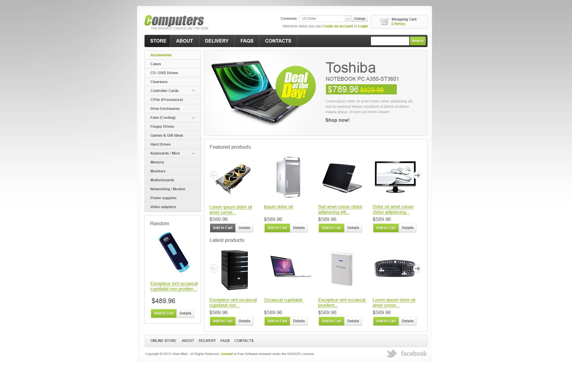 online electronics store