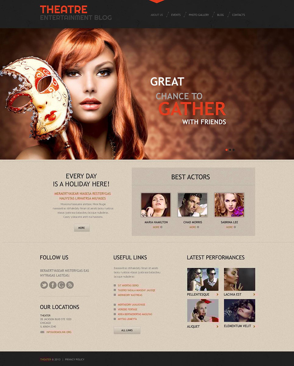 Theater Responsive WordPress Theme New Screenshots BIG