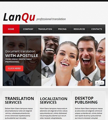 Translation Bureau Premium Facebook HTML CMS Theme Big Screenshot Translation Bureau Facebook HTML CMS Template Facebook Screenshot