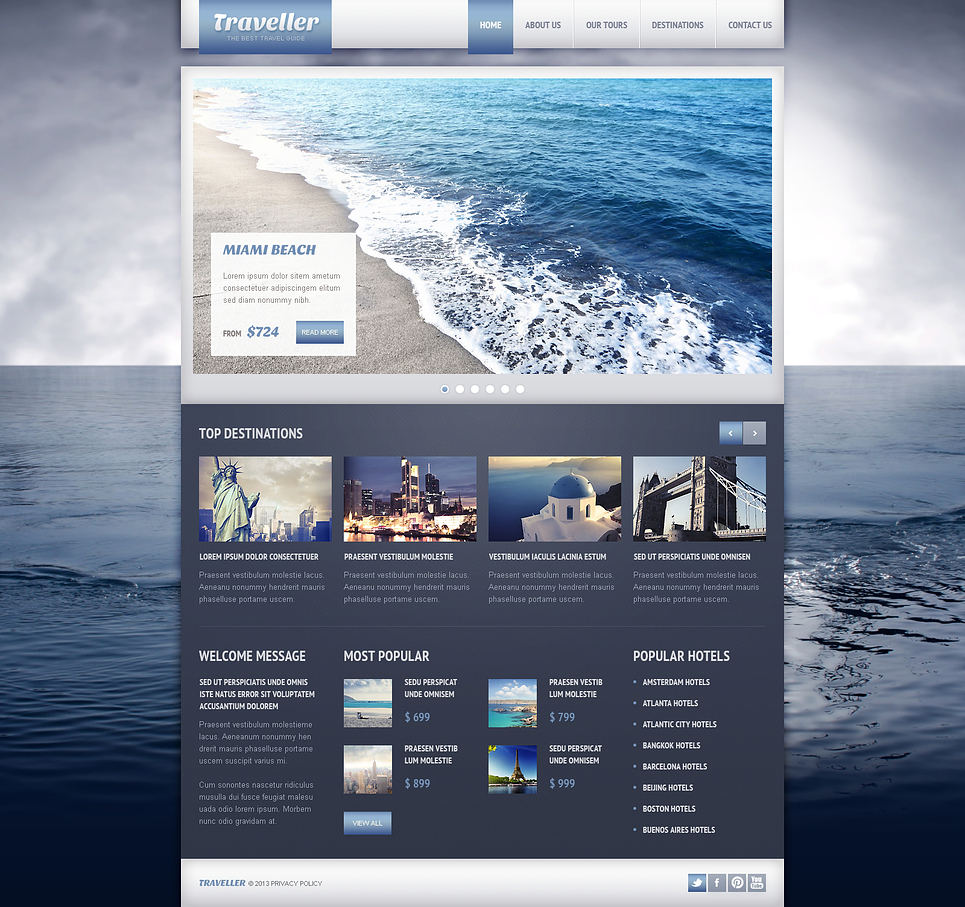 Travel Guide Responsive Website Template New Screenshots BIG