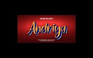 Andriya Fully Editable Vector 3D Text Effect