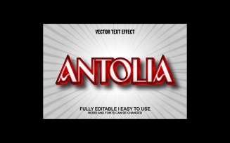 Antolia Fully Editable Vector 3D Text Effect
