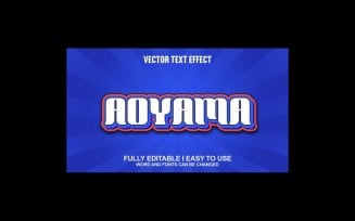Aoyama Fully Editable Vector 3D Text Effect
