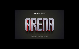 Arena Fully Editable Vector 3D Text Effect