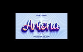 Ariona Fully Editable Vector 3D Text Effect