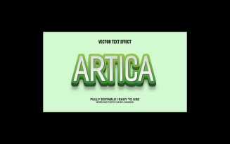 Artica Fully Editable Vector 3D Text Effect