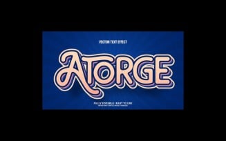 Atorge Fully Editable Vector 3D Text Effect