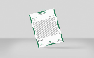 Creative Letterhead Template Design (green 1 color )