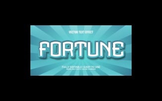 Fortune Fully Editable Vector 3D Text Effect