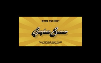 Gardenia Summer Fully Editable Vector 3D Text Effect