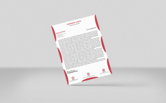 Minimal Style Corporate Letterhead Identity Template Design (maroon 1 color )