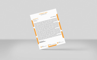 Creative Letterhead Minimal Design (orange color )