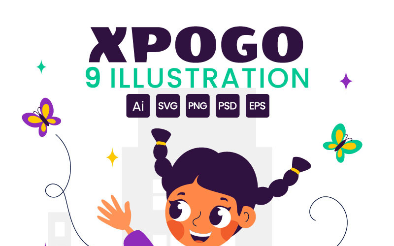 9 Sport Pogo Stick Illustration