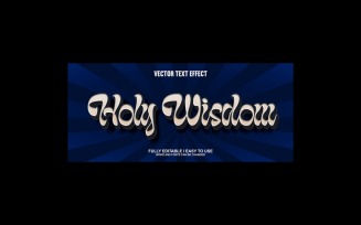 Holy Wisdom Fully Editable Vector 3D Text Effect