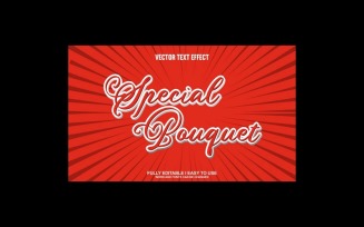 Special Bouquet Fully Editable Vector 3D Text Effect