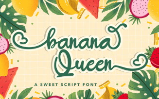 Banana Queen a Sweet Script Font