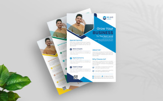 Clean and minimal corporate business flyer template design