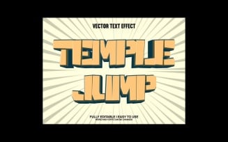 Temple Jump Fully Editable Vector 3D Text Effect