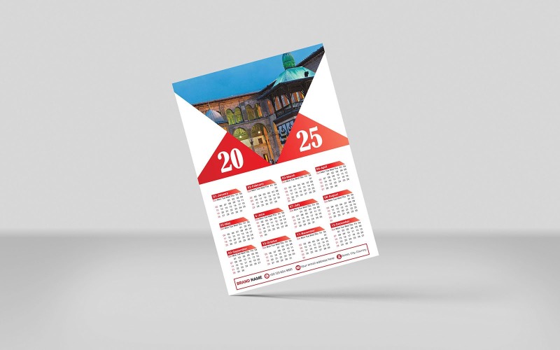 Calendar Design 2025 Planner Corporate Identity