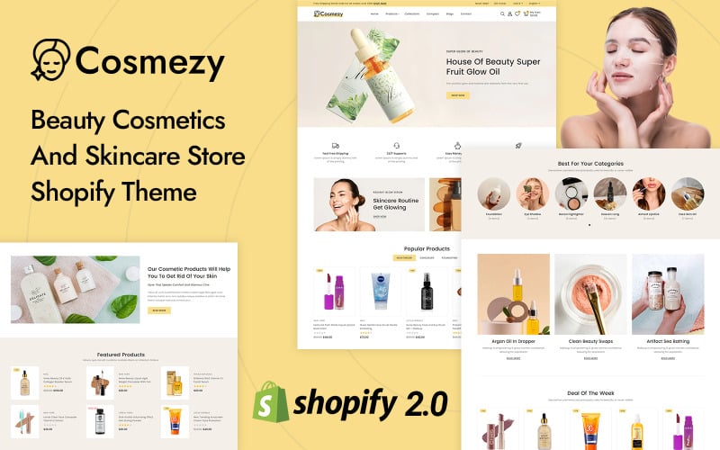 Cosmezy - Beauty Shop & Cosmetics Store Shopify 2.0 Responsive Theme Shopify Theme