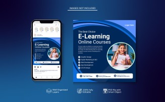 Editable PSD Template for Online Course Promotion