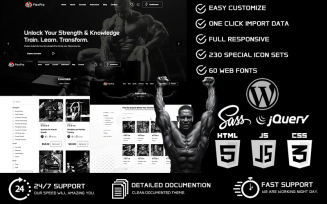 FlexPro - Bodybuilding & Online Courses & Education WooCommerce WordPress Theme