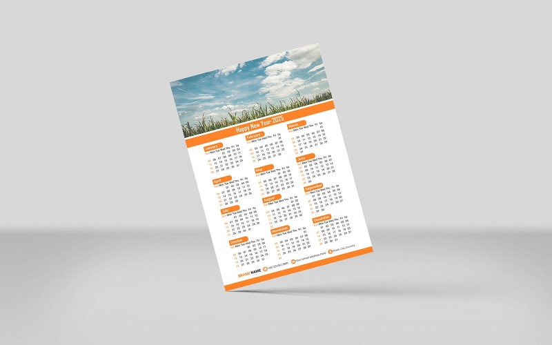 New Wall 2025 Calendar Design Corporate Identity