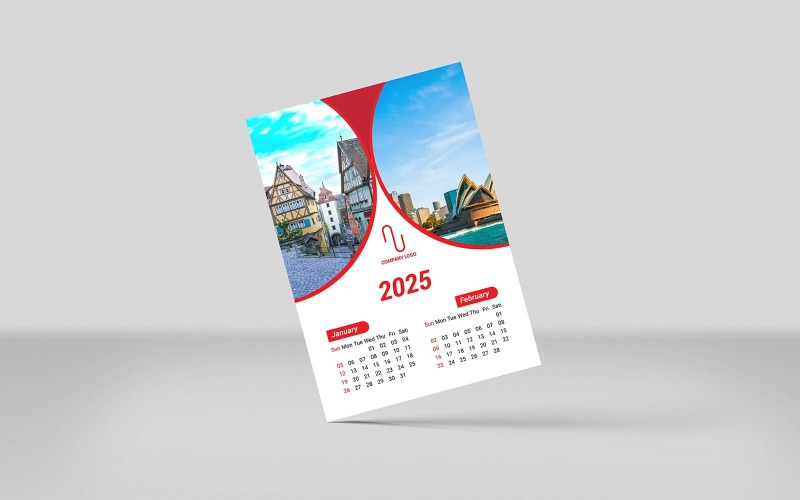 Wall Calendar Design 2025 Corporate Identity