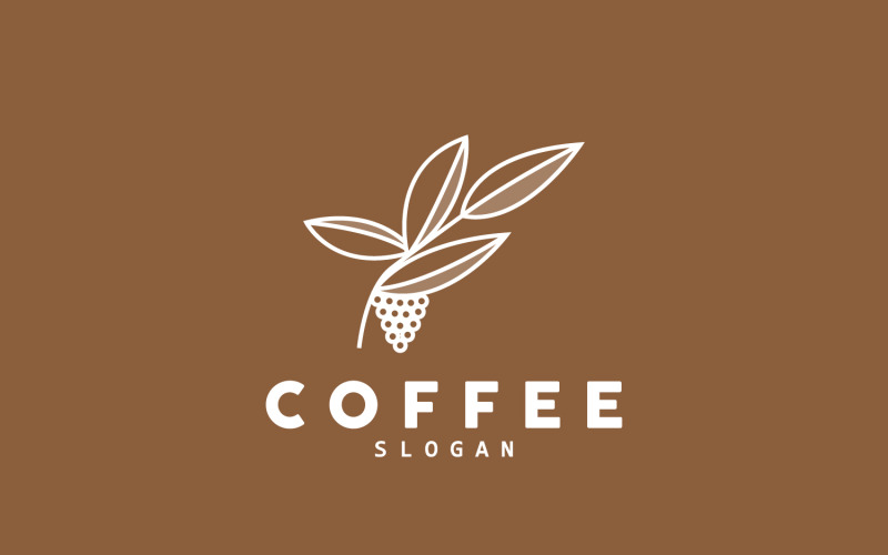 coffee bean drink logo design illustration V12 Logo Template