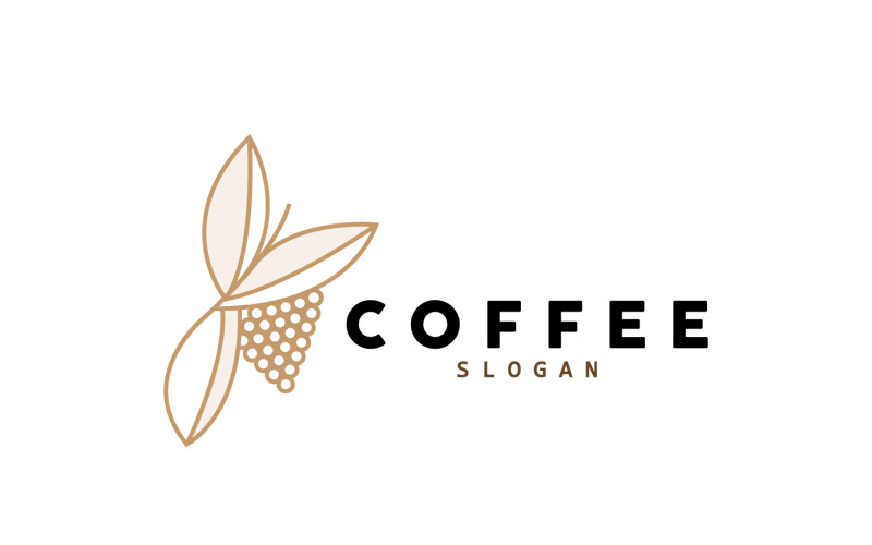 coffee bean drink logo design illustration V2 Logo Template