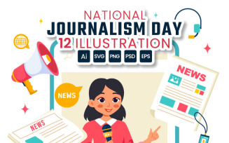 12 National Journalism Day Illustration