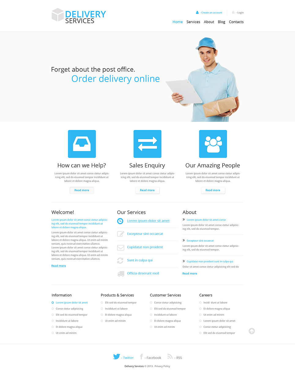 Delivery Services Responsive Website Template New Screenshots BIG