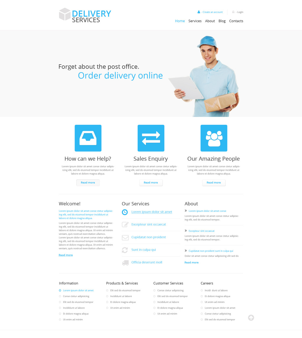 Demo for Delivery Services Responsive Website Template #45318