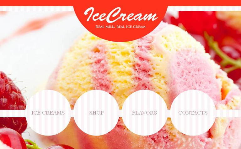 Ice Cream Premium Facebook HTML CMS Template Big Screenshot Ice Cream Facebook HTML CMS Template New Screenshots BIG