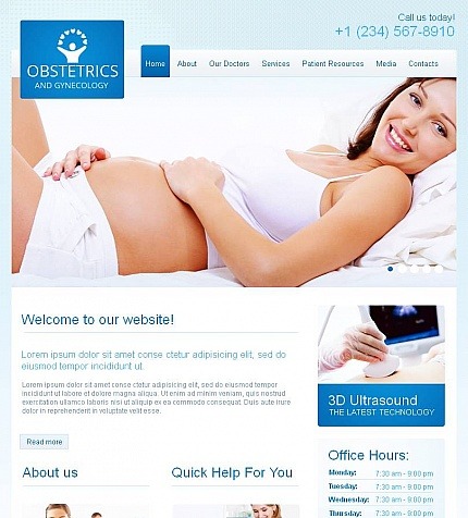 Pregnancy Premium Facebook HTML CMS Theme Big Screenshot Pregnancy Facebook HTML CMS Template Facebook Screenshot
