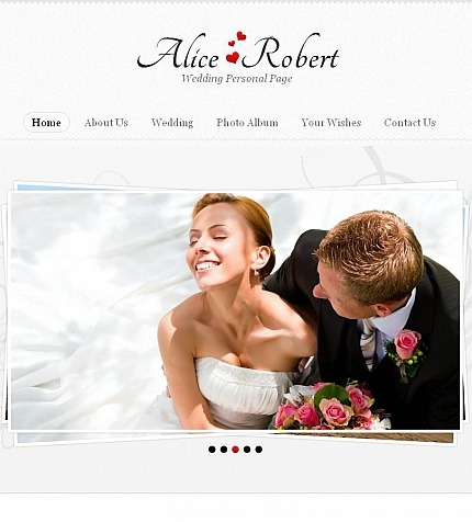 Wedding Album Premium Facebook HTML CMS Template Big Screenshot Wedding Album Facebook HTML CMS Template Facebook Screenshot