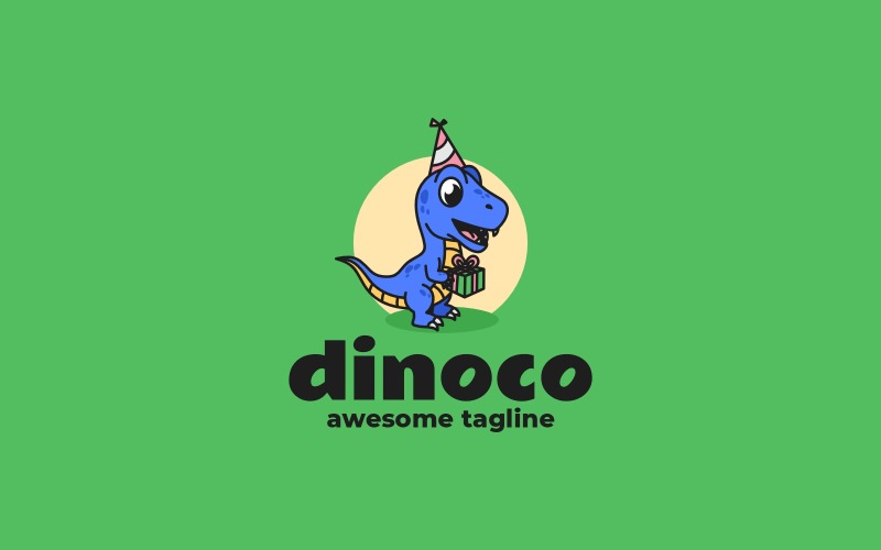 Dinoco Mascot Cartoon Logo Logo Template