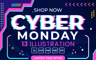 13 Cyber Monday Event Illustration