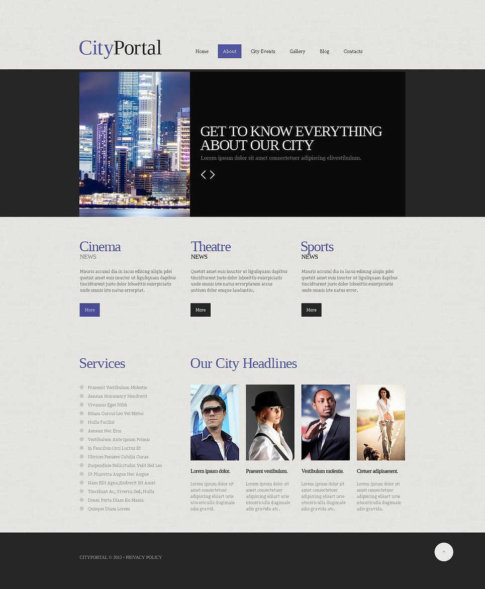City Portal Responsive Joomla Template New Screenshots BIG