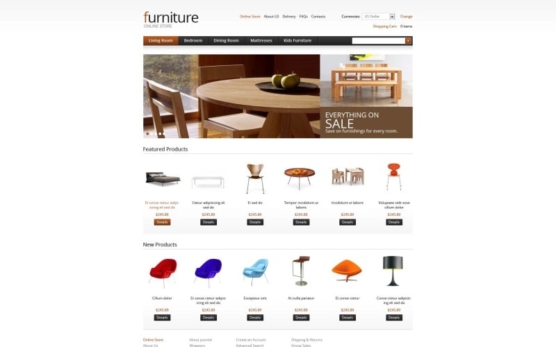 Furniture for Your Apartment VirtueMart Template