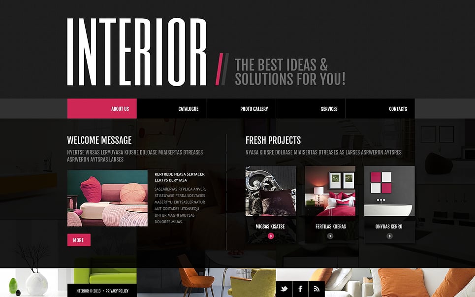 Interior Design Website Template 45410 Big 