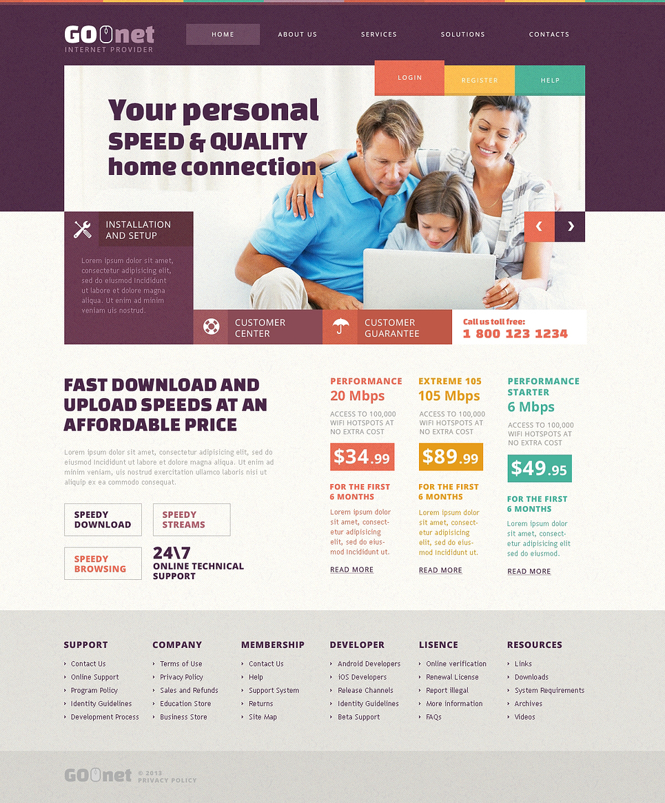Internet Responsive Website Template New Screenshots BIG